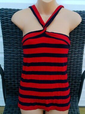 THE LIMITED SIZE XS RED AND NAVY TOP